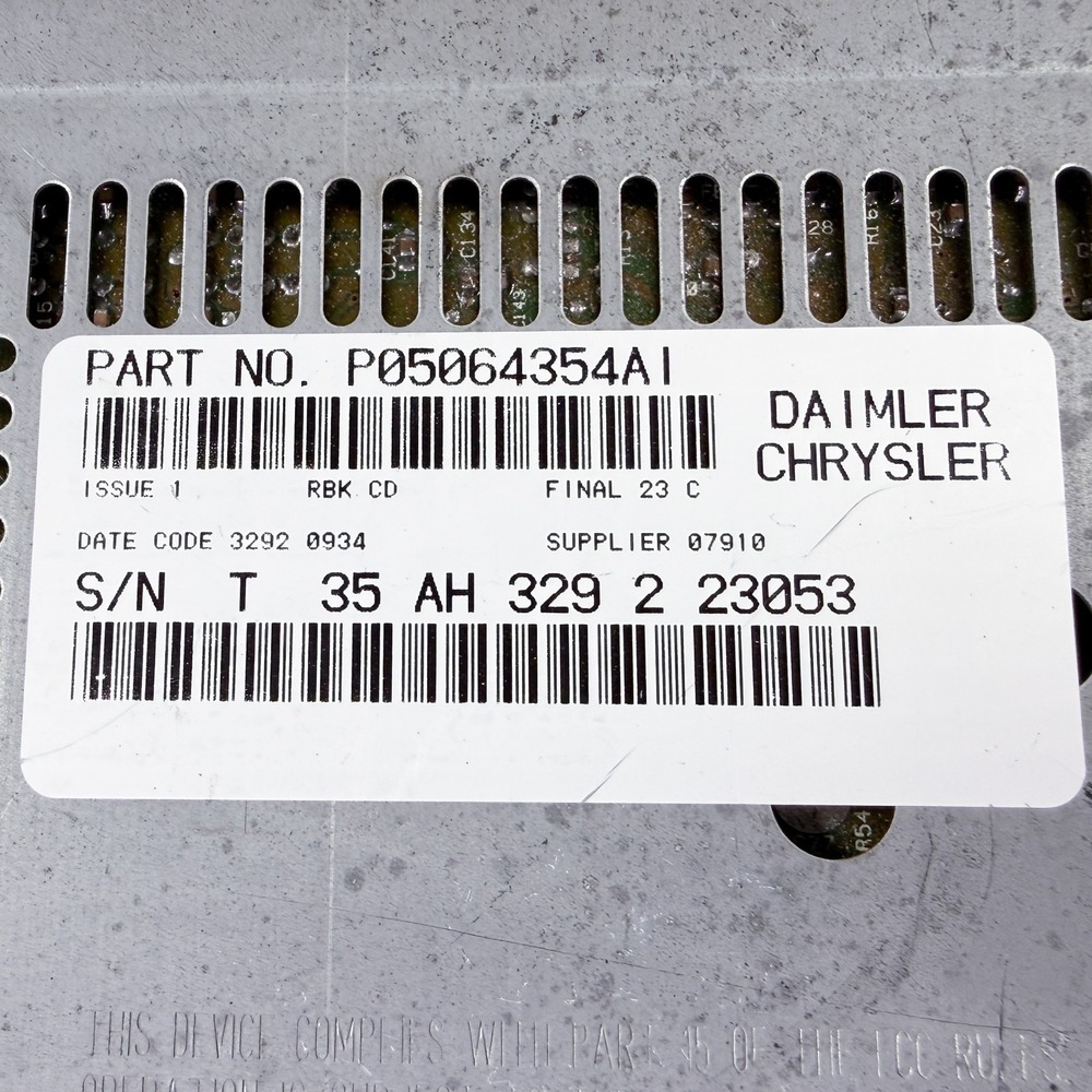 2002-2007 OEM Chrysler Dodge Jeep RAM CD Player Radio Part P05064354AI RBK - Picture 9 of 11